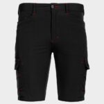 Работен къс панталон VIGOR BLACK/RED – работно облекло с високо качество и комфорт