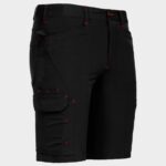 Работен къс панталон VIGOR BLACK/RED – работно облекло с високо качество и комфорт