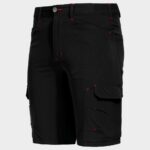 Работен къс панталон VIGOR BLACK/RED – работно облекло с високо качество и комфорт
