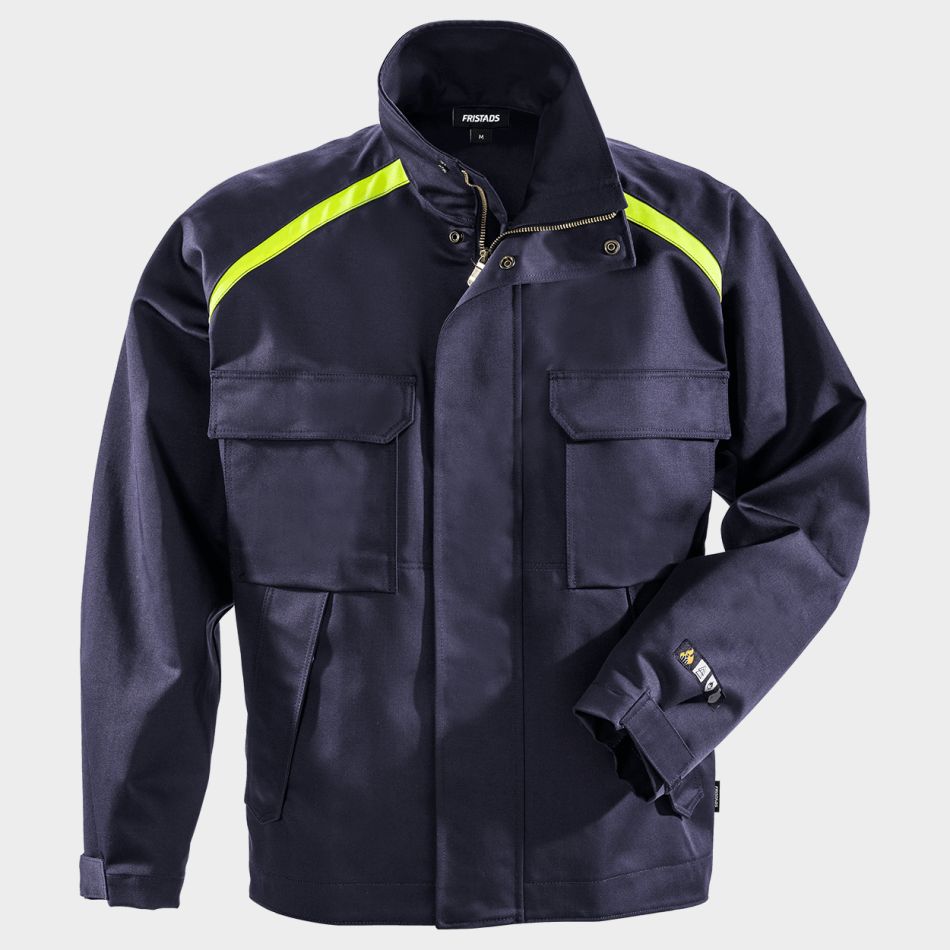 Работно яке за заваряване FRISTADS FLAME WELDING DARK BLUE – работно облекло с високо качество и комфорт Работно яке за заваряване FRISTADS FLAME WELDING DARK BLUE – работно облекло с високо качество и комфорт