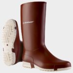 Дамски гумени ботуши Dunlop Sport BURGUNDY/WHITE – работно облекло с високо качество и комфорт