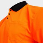 Сигнална тениска с яка PRISMA HV ORANGE/BLACK – работно облекло с високо качество и комфорт