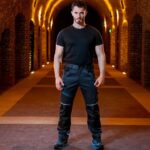 Работен панталон REVOLT 4STRETCH GREY/BLACK/PETROL – работно облекло с високо качество и комфорт