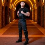 Работен полугащеризон REVOLT 4STRETCH GREY/BLACK/PETROL – работно облекло с високо качество и комфорт