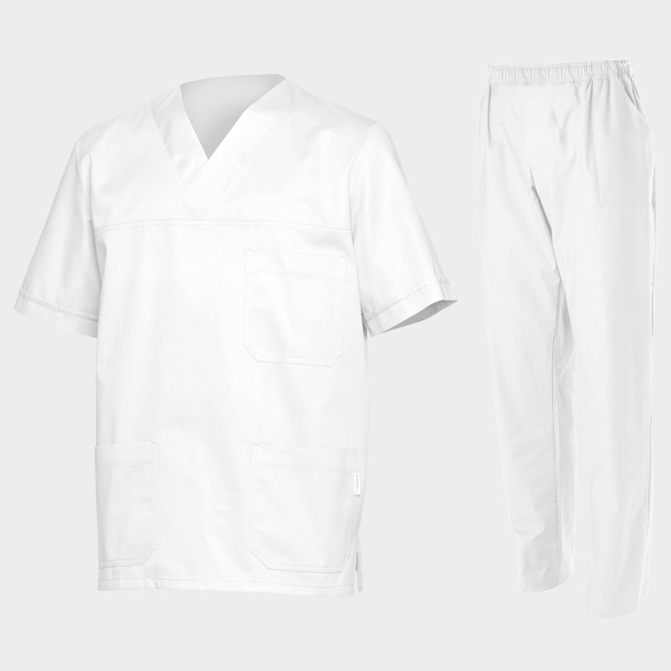 Медицински туника с панталон M3 WHITE – удобно медицинско облекло за лекари и медицински персонал Медицински туника с панталон M3 WHITE – удобно медицинско облекло за лекари и медицински персонал
