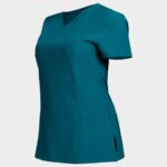 Дамска медицинска туника NOBBY PETROL – удобно медицинско облекло за лекари и медицински персонал