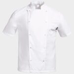 Туника за готвачи с къс ръкав NAPOLI 2.0 WHITE – професионално облекло за хотели, ресторанти и обслужване