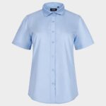 Дамска риза с къс ръкав VELILLA LIGHT BLUE – работно облекло с високо качество и комфорт