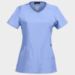 Дамска медицинска туника CHEROKEE WRAP LIGHT BLUE CKE2625A – удобно медицинско облекло за лекари и медицински персонал
