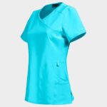 Дамска медицинска туника CHEROKEE WRAP TURQUOISE CKE2625A – удобно медицинско облекло за лекари и медицински персонал
