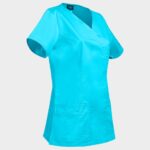 Дамска медицинска туника CHEROKEE WRAP TURQUOISE WWE4728 - Image 4