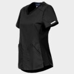 Дамска медицинска туника CHEROKEE V-NECK BLACK WWE601 – удобно медицинско облекло за лекари и медицински персонал