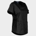 Дамска медицинска туника CHEROKEE V-NECK BLACK WWE601 – удобно медицинско облекло за лекари и медицински персонал