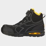 Работни обувки DIADORA RUN A.BOX MSTR BOA MID S3S FO SR SC ESD BLACK – защитни работни обувки S3 за професионална употреба