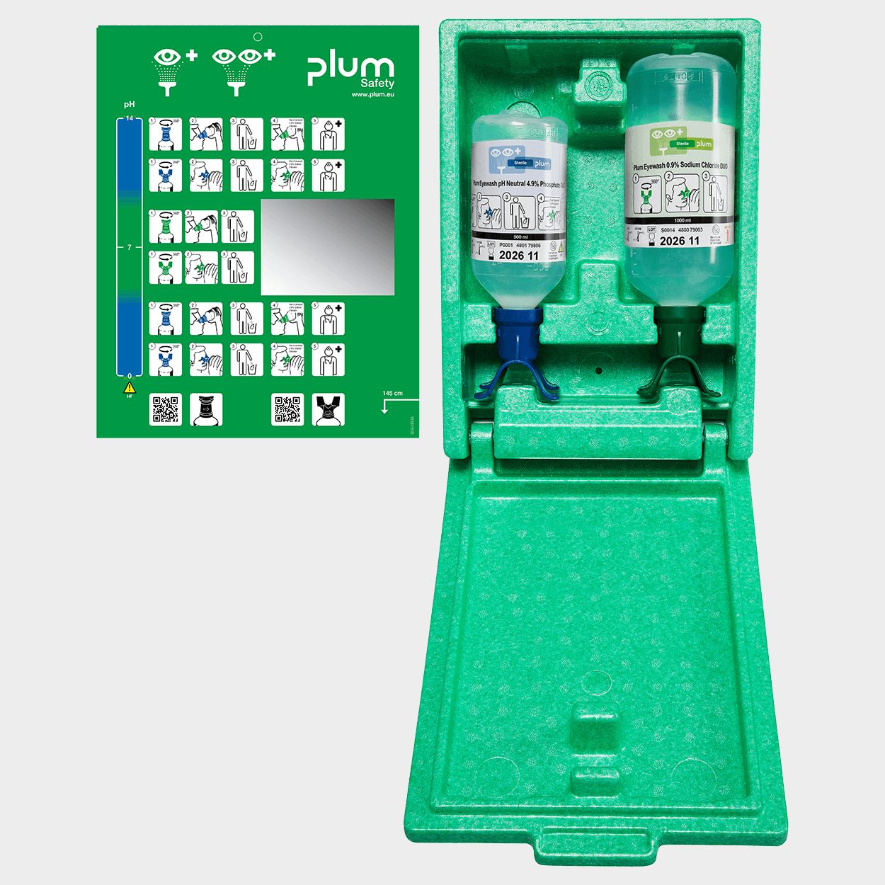 Станция за промивка на очи PLUM EYEWASH BOXES – работно облекло с високо качество и комфорт Станция за промивка на очи PLUM EYEWASH BOXES – работно облекло с високо качество и комфорт