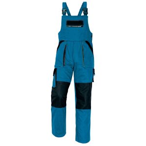 Работен полугащеризон PLUTON ROYAL BLUE COTTON – 2XL / кралско син – работно облекло с високо качество и комфорт