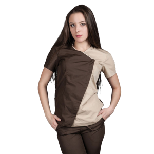 Дамска медицинска туника SIMON – 2XL / бял – удобно медицинско облекло за лекари и медицински персонал